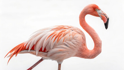 Fototapeta premium Flamingo Photography with White Backdrop