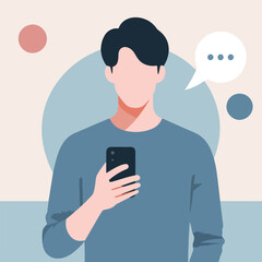 vector image of a person making a call