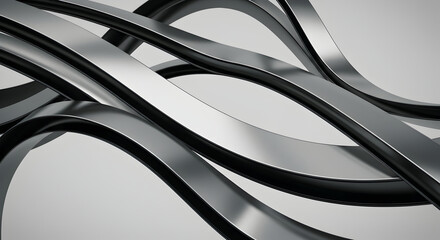 Metallic Streams Intertwined For Futuristic Visuals in Modern Design