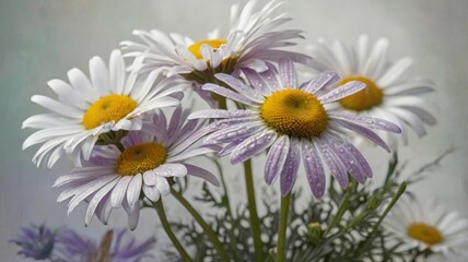 Fototapeta premium purple daisies
