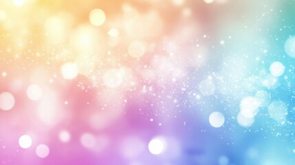 Colorful Bokeh Background with Soft Pastel Hues and Sparkling Lights