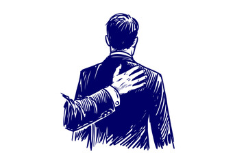 Business Leader hand drawn ve...