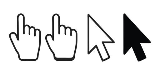 Obraz premium Set of Computer Mouse Cursor Icons