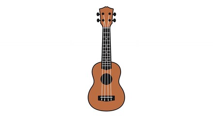 Naklejka premium Ukulele illustration design for educational resources or stock
