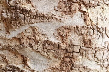 Fototapeta premium Detailed, light-brown bark texture fills the frame, showcasing a seamless background ideal for natural or rustic design elements.