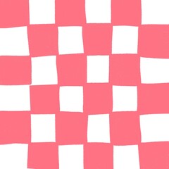 Pink and white checkered background