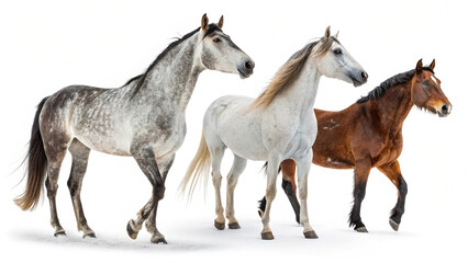 Obraz premium Horse Images on White Background