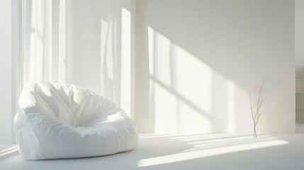 Modern graphic design studio corner showcasing clean, minimalist aesthetics and creative workspace design.