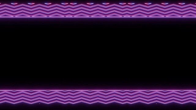 Neon Border with Zigzag Pattern