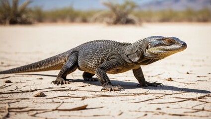 Fototapeta premium Lizard in arid environment