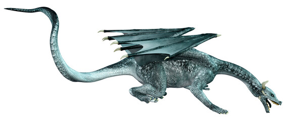 Obraz premium 3D Rendering Fairy Tale Dragon on White
