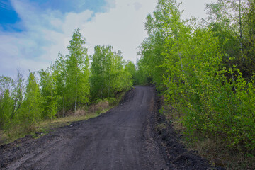 Boussu, Belgium - April 22, 2025 : the Saint-Antoine slag heap