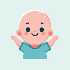 Obraz premium vector image of a bald child