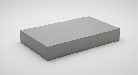 Fototapeta premium Abstract Rectangular Block In Neutral Color With Sharp Geometric Details