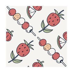 fruit skewer abstract pattern Fashion, Textiles, Home Decor, packaging Design, Graphic Web Design, Stationery Prints, Art Craft, Interior Design, Accessories  Lifestyle Products