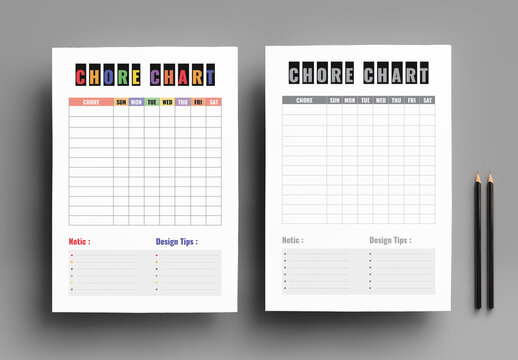 New Weekly Chore Chart Template