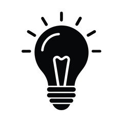light bulb idea icon vector illustration