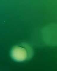 Abstract Green Background with Blurred Lights