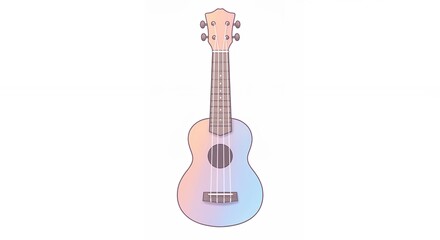 Obraz premium Pastel ombre ukulele graphic illustration