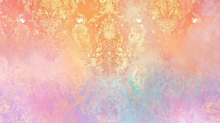 Vibrant Abstract Background with Elegant Floral Patterns and Colors