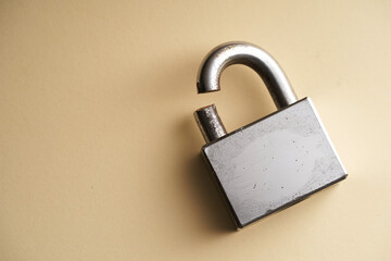 Broken padlock symbolizing compromised security.