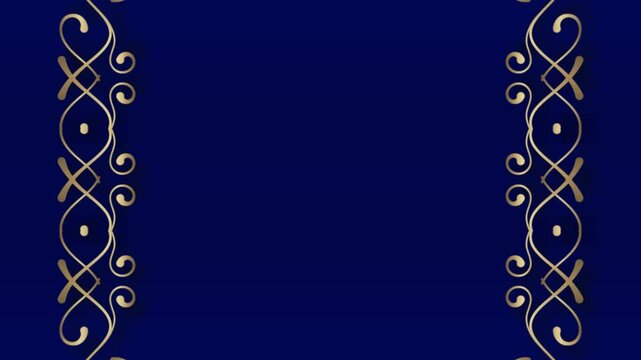Elegant Navy Blue Background with Gold Accents