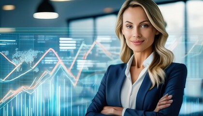 Focused business professional engages in strategic planning amidst financial data analysis.