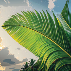 Summer Coconut Palm Tree Leaf
