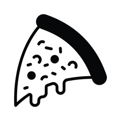 Check this handy glyph style icon of cheesy pizza slice