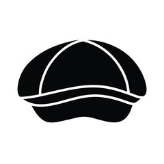 newsboy cap icon vector illustration