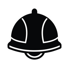 firefighter helmet icon vector illustration