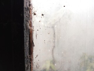 Old Weathered Glass Window – Vintage Architecture and Rustic Mood