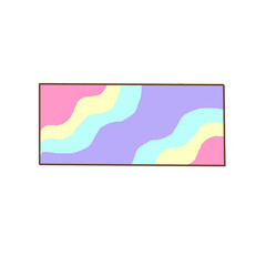 Naklejka premium Pastel Waves on Canvas