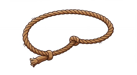 Brown lasso illustration