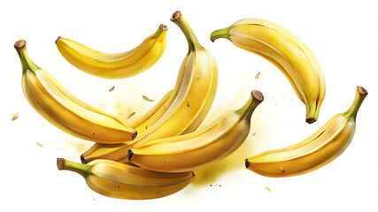 bananas isolated on white background