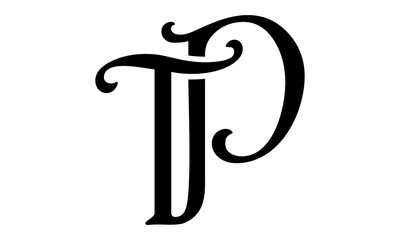letter TP initial logo design