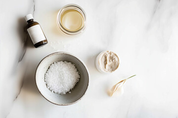 Spa Products for Home Skin Care. Beauty concept for face and body care