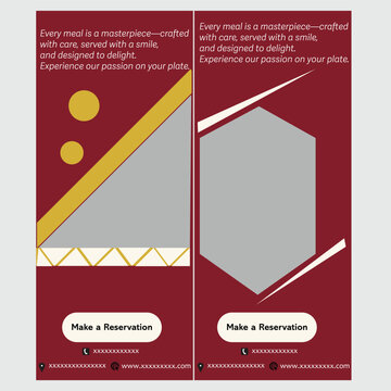 rollup banner design for a restaurant 