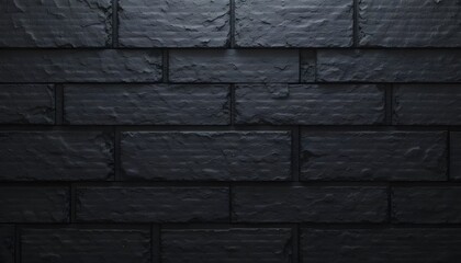 Black textured cement tile wall with wavy stripes and a raw industrial look.
