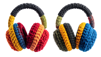 Woolen Earmuffs with Braided Bands Png format