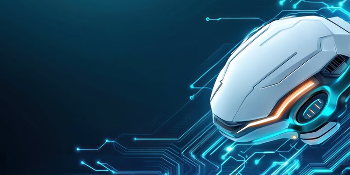 Futuristic Vehicle Design Concept Over Circuit Board