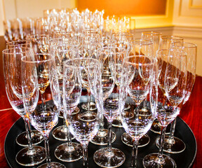 Elegant Glassware Arrangement on Tray