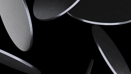 Black 3d elements. Computer generated 3d render