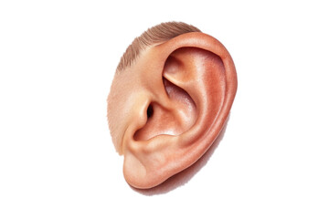 Isolated 3d illustration of a human head with a chocolate ear and cream on its face.