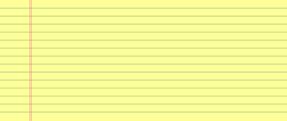 Yellow lined legal pad paper. A vintage notepad sheet with horizontal blue lines and red margin, ideal for digital scrapbooking, collage, and background use. © Kolerowa