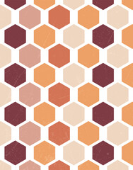 Retro Hexagon Honeycomb Pattern