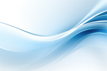 Obraz premium Abstract blue and white background with smooth lines, elegant curves, light effects, and blurred edges create an atmosphere of high-tech innovation.