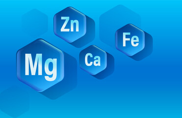 Set of microelements (minerals) useful for human health