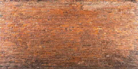 Naklejka premium A textured brick wall with varying shades of red and orange, showcasing an aged and rustic appearance.