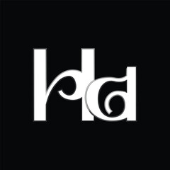 Initial letter Ha logo design